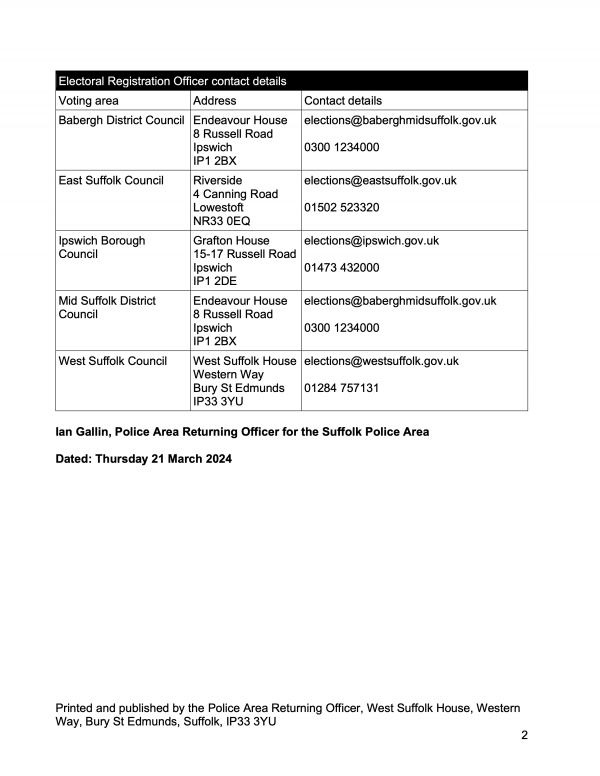 PCC election Notice of Election 2 May 2024 5